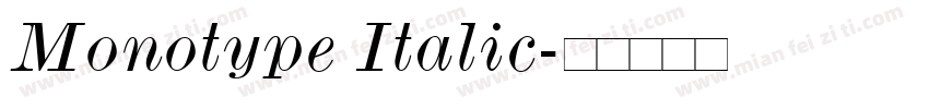 Monotype Italic字体转换